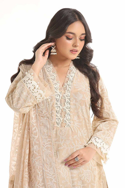 Gul Ahmed 3PC Unstitched Embroidered Lawn Suit with Embroidered Chiffon Dupatta PM-42037