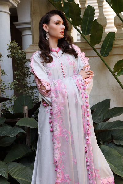 Gul Ahmed 3 Piece Unstitched Embroidered Lawn Suit with Embroidered Mehsuri Dupatta PM-52004