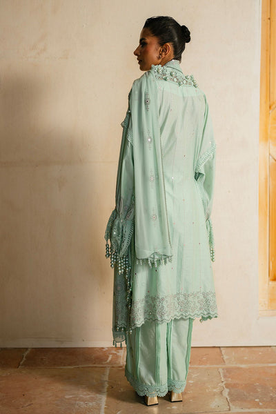 Gul Ahmed 3 Piece Unstitched Embroidered Lawn Suit with Embroidered Chiffon Dupatta PM-52022