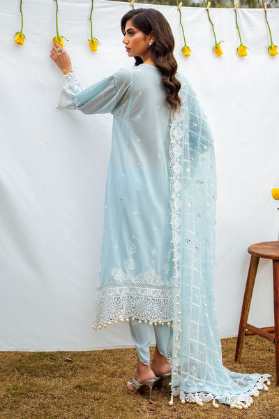 Gul Ahmed 3 Piece Unstitched Embroidered Lawn Suit with Embroidered Chiffon Dupatta PM-52027