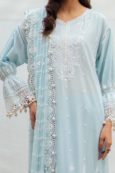 Gul Ahmed 3 Piece Unstitched Embroidered Lawn Suit with Embroidered Chiffon Dupatta PM-52027