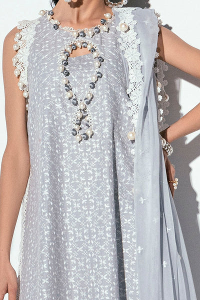 Gul Ahmed 3 Piece Unstitched Schiffli Embroidered Lawn Suit with Embroidered Chiffon Dupatta PM-52048