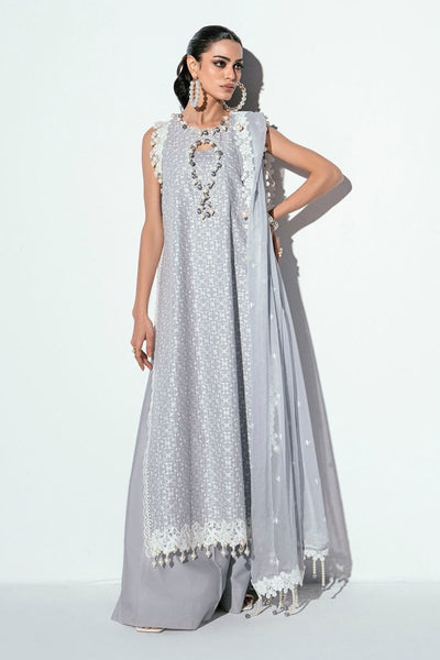Gul Ahmed 3 Piece Unstitched Schiffli Embroidered Lawn Suit with Embroidered Chiffon Dupatta PM-52048