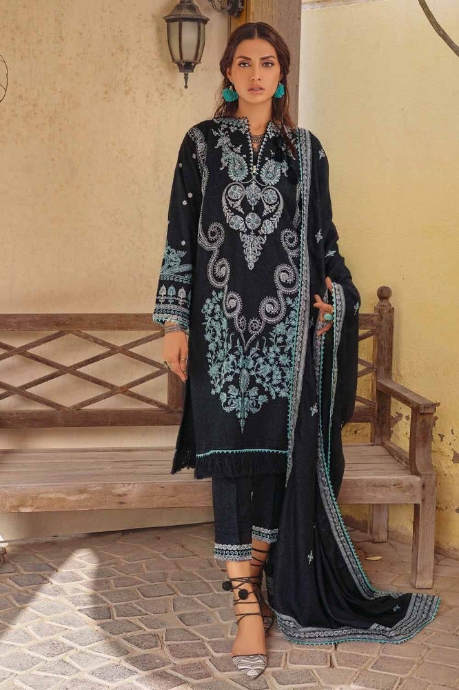 Gul Ahmed 3PC Embroidered Linen Unstitched Suit with Embroidered Linen Dupatta RC-32001