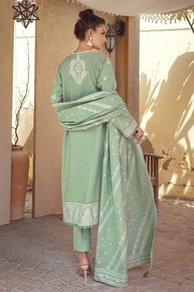 Gul Ahmed 3PC Embroidered Linen Unstitched Suit with Embroidered Linen Dupatta RC-32002