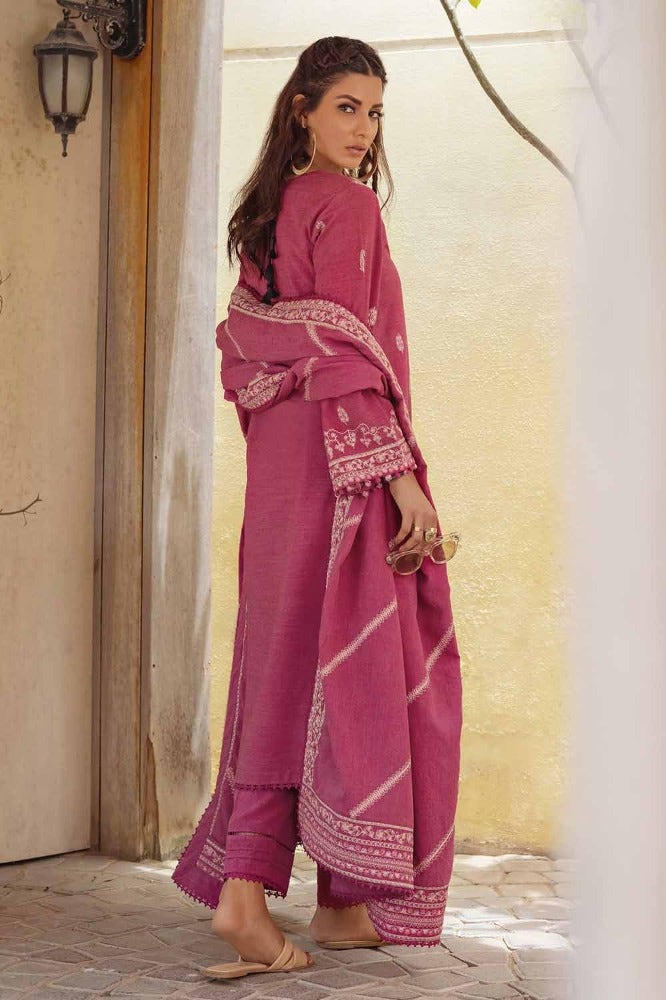 Gul Ahmed 3PC Embroidered Linen Unstitched Suit with Embroidered Linen Dupatta RC-32003