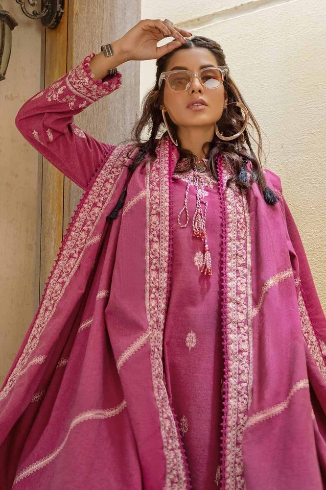 Gul Ahmed 3PC Embroidered Linen Unstitched Suit with Embroidered Linen Dupatta RC-32003