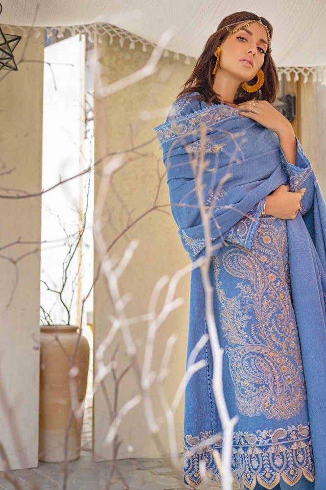 Gul Ahmed 3PC Embroidered Linen Unstitched Suit with Embroidered Linen Dupatta RC-32005