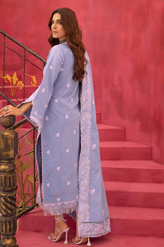 Gul Ahmed 3PC Embroidered Linen Unstitched Suit with Embroidered Linen Dupatta RC-32007