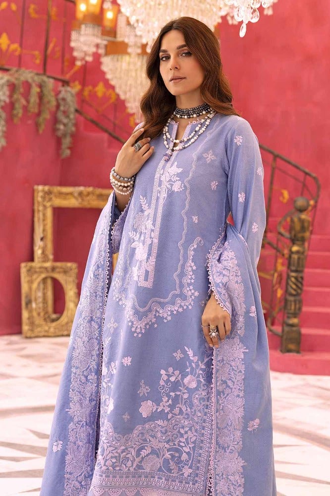 Gul Ahmed 3PC Embroidered Linen Unstitched Suit with Embroidered Linen Dupatta RC-32007