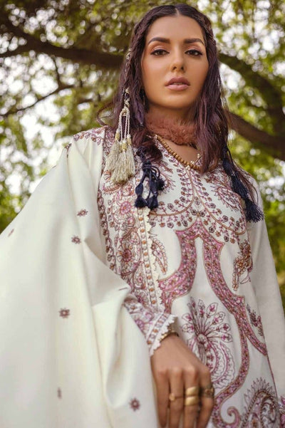 Gul Ahmed 3PC Embroidered Pashmina Unstitched Suit with Embroidered Pashmina Shawl RC-32009