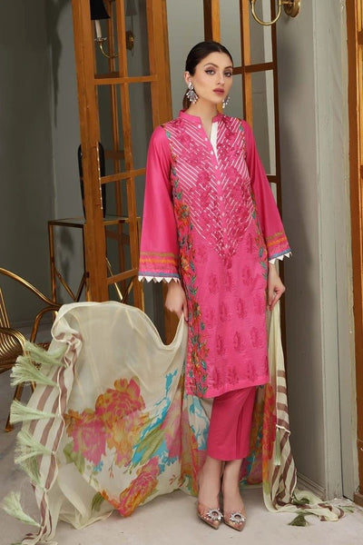 Charizma 3 Piece Unstitched Embroidered Brosha Lawn Suit - RM-19