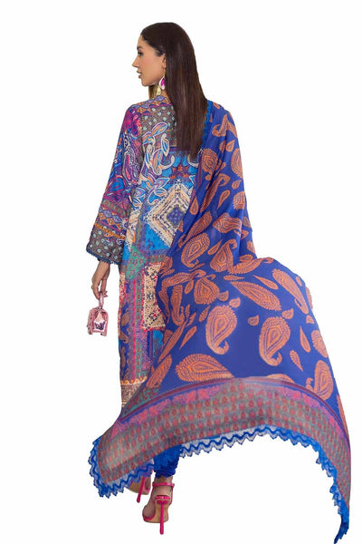 Gul Ahmed 3PC Unstitched Printed Jacquard Silk Suit S-42002