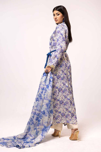 Gul Ahmed 3PC Unstitched Printed Silk Suit S-42013