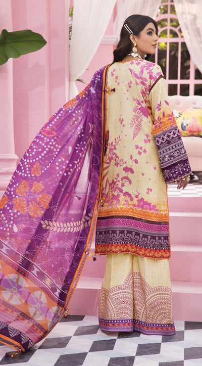 Anaya By Kiran Chaudhry 3 Piece Unstitched Embroidered Suit - SANJANA