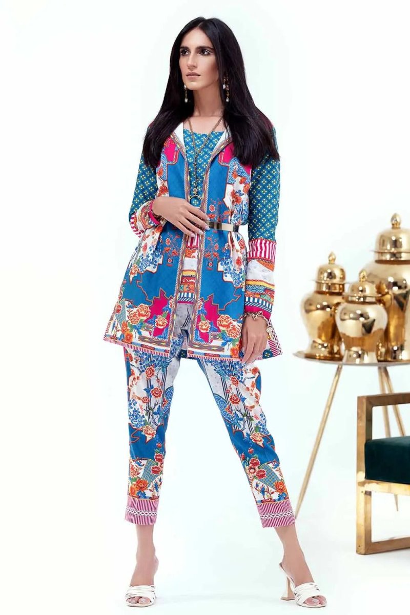 Gul Ahmed 1PC Unstitched Digital Printed Corduroy Shirt SCD-12005