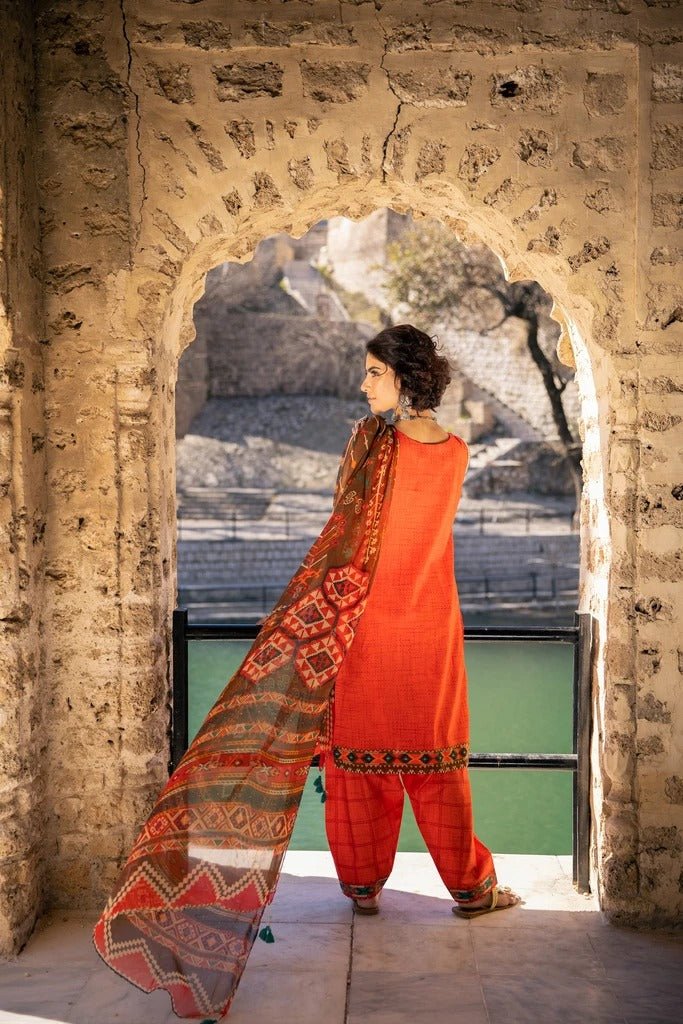 Lakhani Spring 3 Piece Unstitched Embroidered Lawn Suit SG-2102