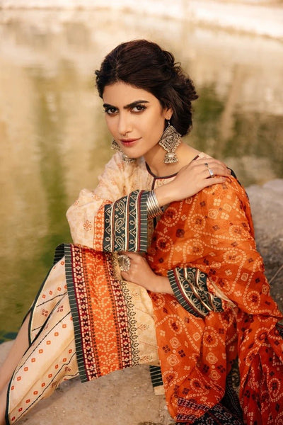 Lakhani Spring 3 Piece Unstitched Embroidered Lawn Suit SG-2108