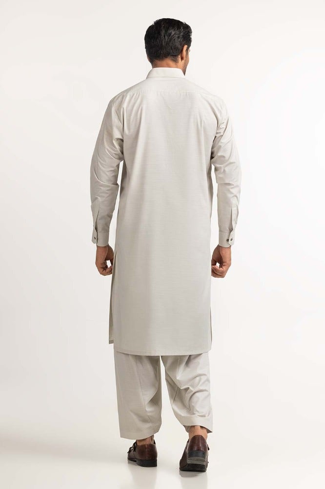 Gul Ahmed Ready to Wear Men's Grey Basic Suit SK-P24-004