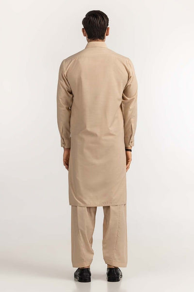 Gul Ahmed Ready to Wear Men's Golden Sand Basic Suit SK-P24-006