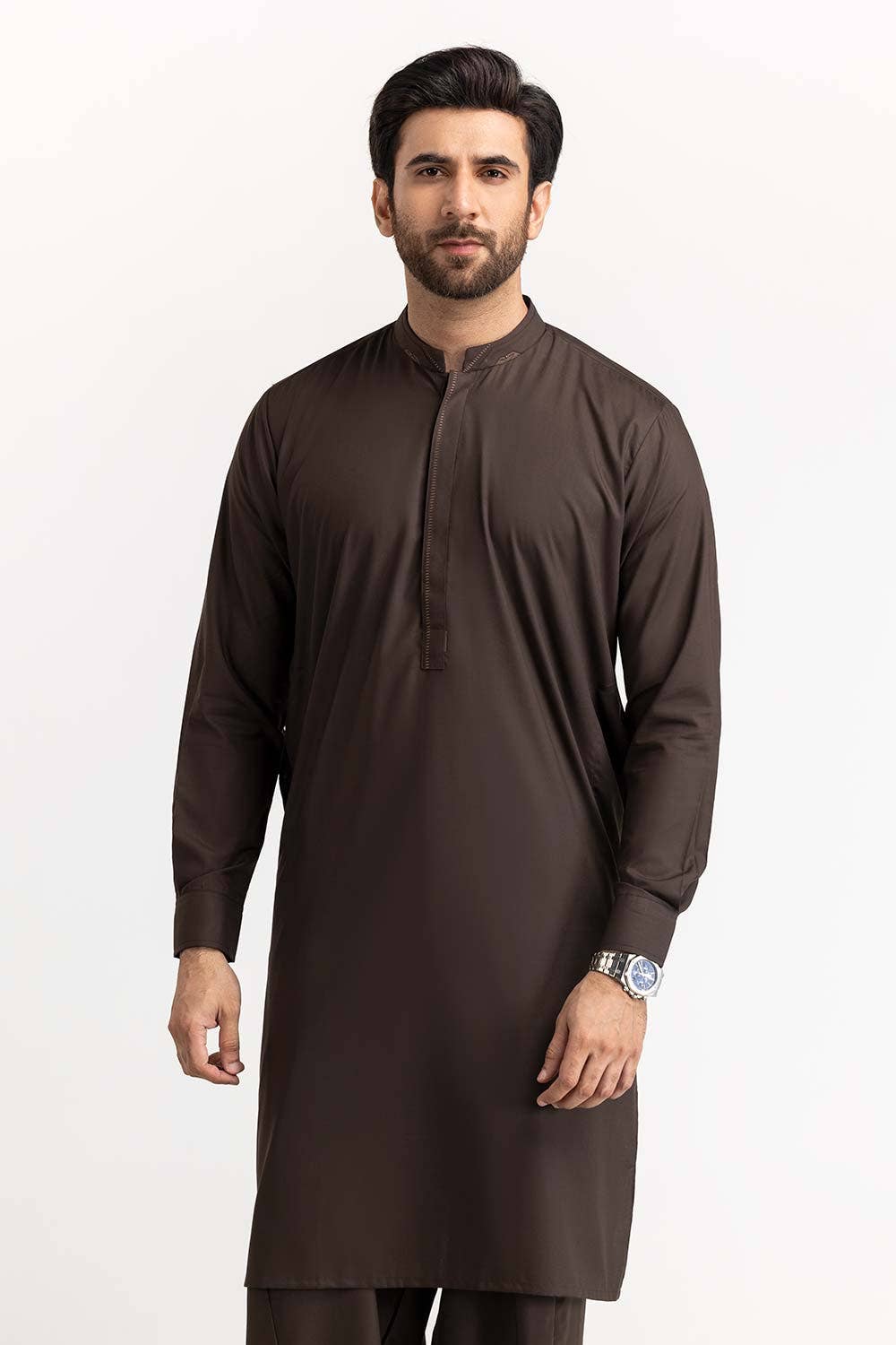 Gul Ahmed Ready to Wear Men's Coffee Bean Styling Suit SK-S22-120