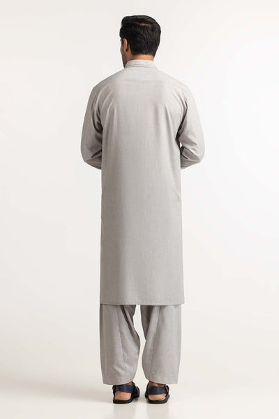 Gul Ahmed Ready to Wear Men's Ash Grey Styling Suit SK-S23-034