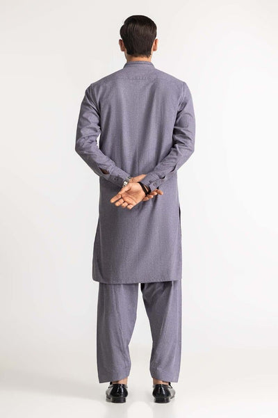 Gul Ahmed Ready to Wear Men's Greyish Blue Styling Suit SK-S23-051