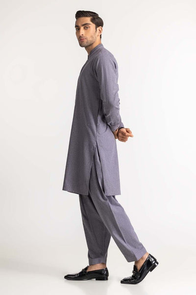 Gul Ahmed Ready to Wear Men's Greyish Blue Styling Suit SK-S23-051