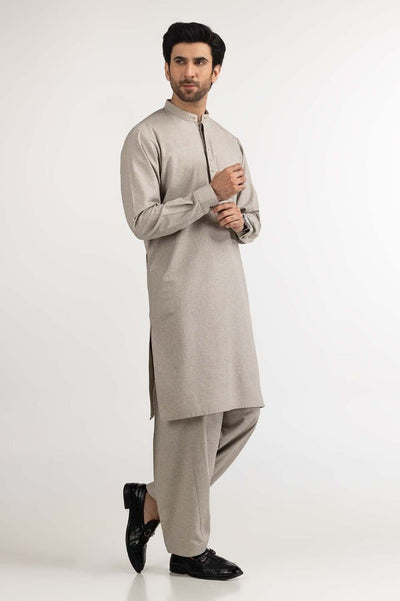 Gul Ahmed Ready to Wear Ash Grey Styling Suit SK-S23-053