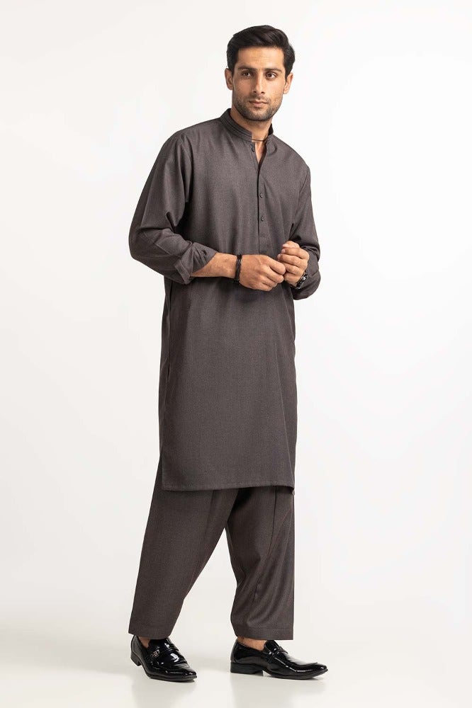 Gul Ahmed Ready to Wear Men's Green Styling Suit SK-S23-055