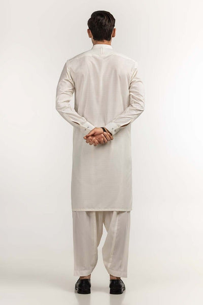 Gul Ahmed Ready to Wear Men's Cream Basic Suit SK-S24-003