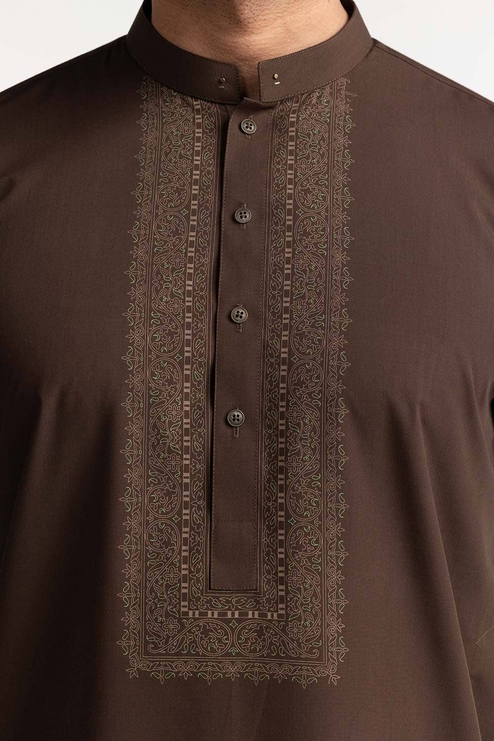 Gul Ahmed Ready to Wear Brown Styling Suit SK-S24-070