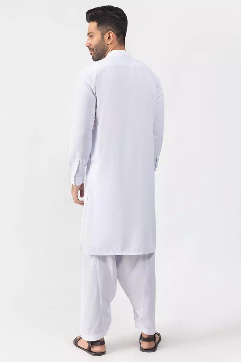 Gul Ahmed Ready to Wear White Basic Suit SKP-835