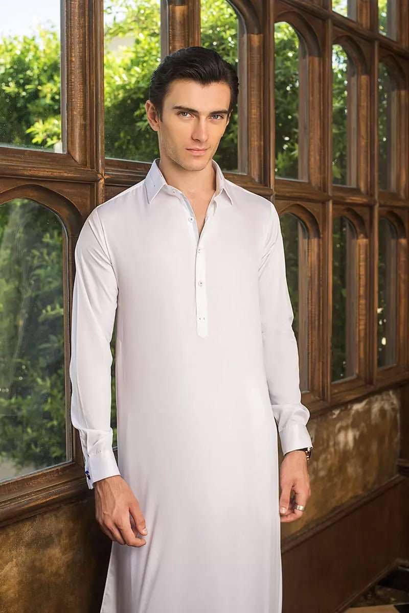 Gul Ahmed Ready to Wear Off White Regular Fit Fashion Suit 100% Cotton SKS-150