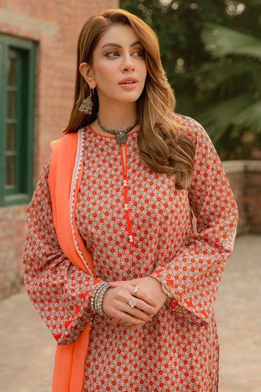 Gul Ahmed 1PC Lawn Unstitched Digital Printed Fabric SL-32036