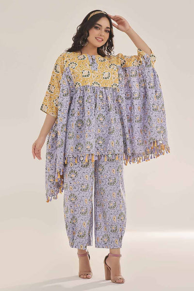 Gul Ahmed 1PC Unstitched Gold Printed Lawn Shirt SL-42035 A