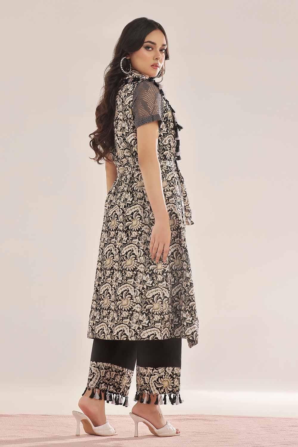 Gul Ahmed 1PC Unstitched Gold Printed Lawn Shirt SL-42039 B