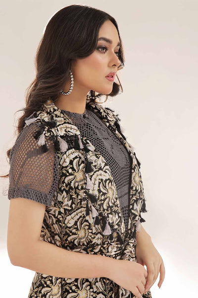 Gul Ahmed 1PC Unstitched Gold Printed Lawn Shirt SL-42039 B