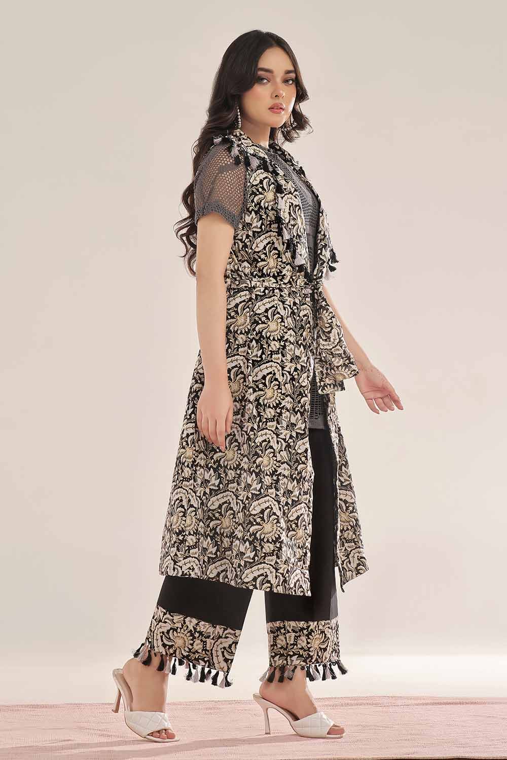 Gul Ahmed 1PC Unstitched Gold Printed Lawn Shirt SL-42039 B