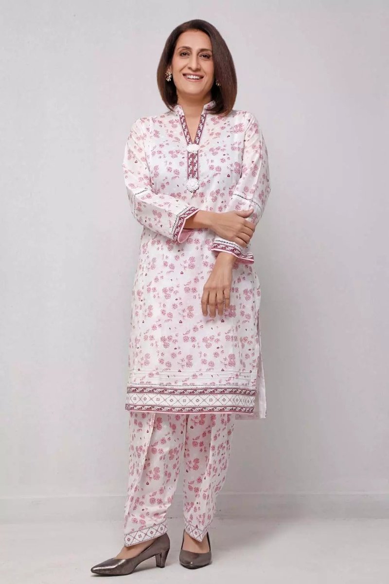 Gul Ahmed 1PC Unstitched Lacquer Printed Lawn Fabric SL-899-A