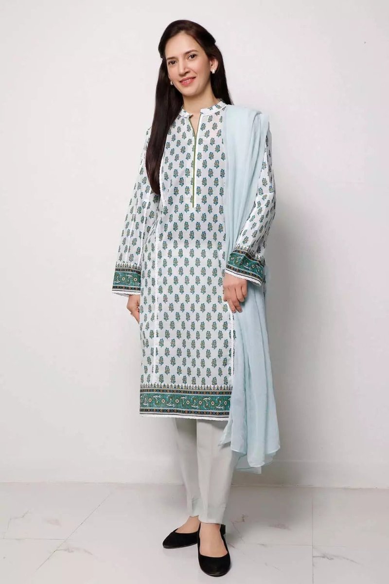 Gul Ahmed 1PC Unstitched Printed Lawn Fabric SL-916-A