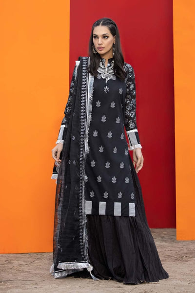 Gul Ahmed 3PC Festive Eid Embroidered Suit With Embroidered Organza Dupatta SP-08