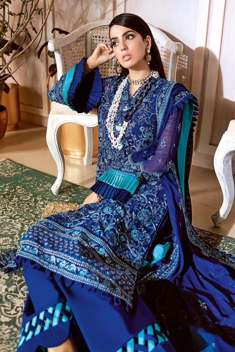 Gul Ahmed 3PC Unstitched Chiffon Embroidered Suit SP-13