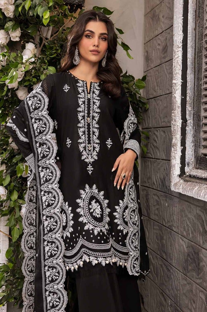 Gul Ahmed 3PC Embroidered Lawn Unstitched Suit with Embroidered Paper Cotton Dupatta - SP-42003