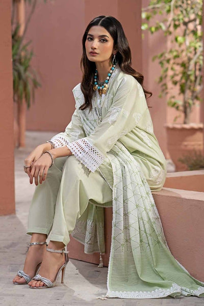 Gul Ahmed 3PC Lacquer Printed Embroidered Lawn Unstitched Suit with Lacquer Printed Paper Cotton Dupatta SP-42019