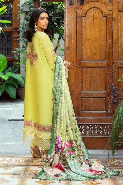 Gul Ahmed 3 Piece Unstitched Embroidered Lawn Suit with Printed Tussar Silk Dupatta SP-52024