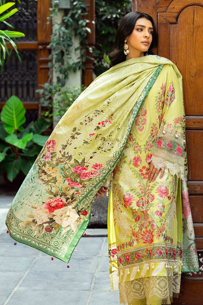 Gul Ahmed 3 Piece Unstitched Embroidered Lawn Suit with Printed Tussar Silk Dupatta SP-52024