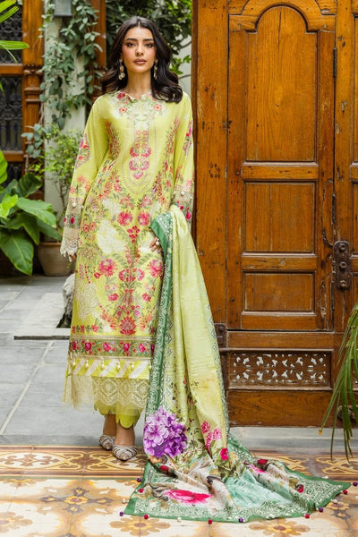 Gul Ahmed 3 Piece Unstitched Embroidered Lawn Suit with Printed Tussar Silk Dupatta SP-52024