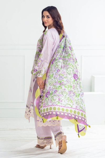 Gul Ahmed 3 Piece Unstitched Embroidered Lawn Suit with Printed Tussar Silk Dupatta SP-52025