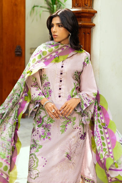 Gul Ahmed 3 Piece Unstitched Embroidered Lawn Suit with Printed Tussar Silk Dupatta SP-52025